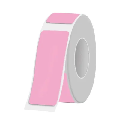 15x30mm Thermietiketten wasserdicht Selbstklebe-Druckpapierrolle zur Organisation für Zuhause und Büro - Rosa