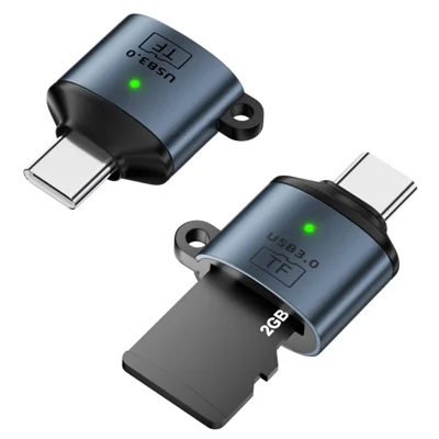 Lector de tarjetas USB 3.0 Tipo-C a TF de 5 Gbps, adaptador de aleación de aluminio de alta velocidad, listo para usar, para teléfono inteligente, tableta, portátil - Tarnish