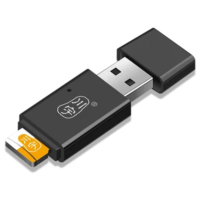 KAWAU C308 USB 3.0 5Gbps High Speed TF Card Reader Computer Memory Card Reader - Black