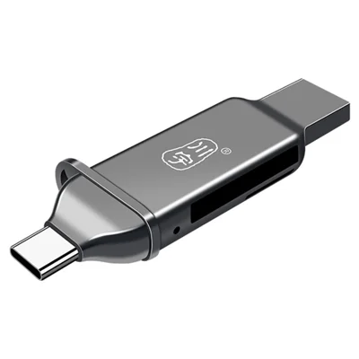 Kawau C371 USB 3.0+lector de Tarjetas Portátiles Tipo C Para SD TF MicroSD PC / Computadora Portátil / Teléfono Inteligente / Tableta