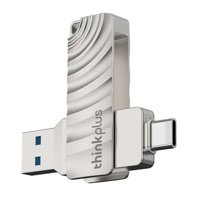 Clé USB LENOVO THINKPLUS MU232 64 Go pour iPhone 15 Series, clé USB + USB Type-C, stockage de données, clé flash USB 3.2 haute vitesse