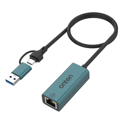 ONTEN UE106+ USB / Type-C Network Adapter 1000M Gigabit Ethernet Connector
