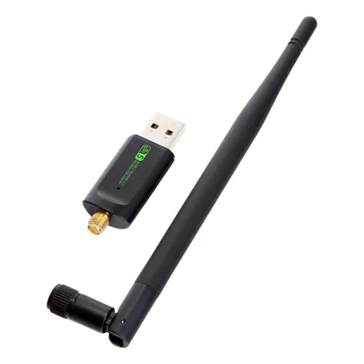 Adaptateur WiFi compatible Bluetooth Antenne USB Clé Ethernet Carte réseau sans fil double bande 600 Mbps