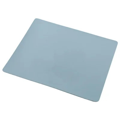 634 Dobbelt-sided læder skrivebordsunderlag 26 x 21 cm musmåtte, skridsikker, vandtæt til kontor/hjem - himmelblå