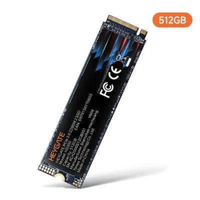 HEYGATE H2000 512 ГБ M.2 2280 SSD PCIe 3.0 NVMe 2400 МБ/с чтение 3D NAND для настольного ПК, ноутбука, игр