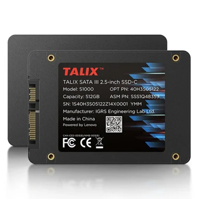 TALIX S1000 512 GB 2,5 tum SATA III intern hårddisk 560 MB/s läshastighet 3D NAND för stationär PC och bärbar dator