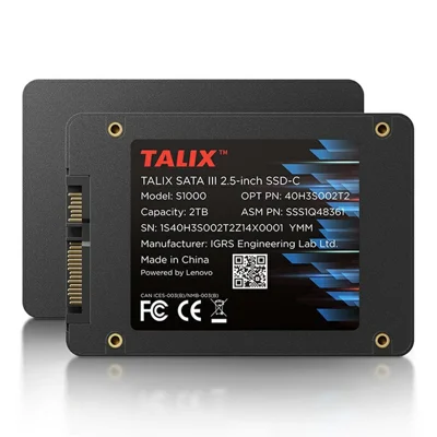 TALIX S1000 2 To 2,5 pouces SATA III Lecteur SSD interne 560 Mo/s Vitesse de lecture 3D NAND pour PC de bureau et ordinateur portable