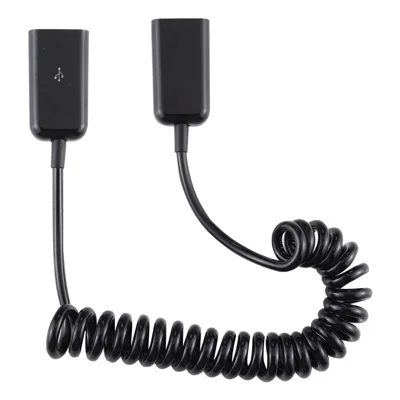 USB Female To Female USB Extension Cable USB Extender Adapter Spring Computer Phone Charging Cable