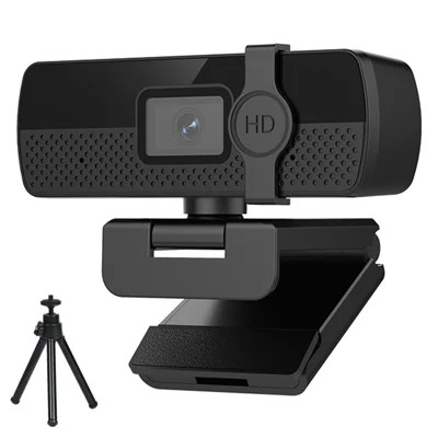 Веб-камера для компьютера L57 с USB, крышкой для конфиденциальности, 4K HD автофокусом для конференций и прямых трансляций - черная