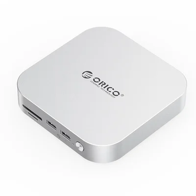 ORICO-M4Max 10Gbps 1To MiniMate SSD Externe de Bureau Multiports Emplacements pour Cartes TF / SD - Blanc / Prise UK