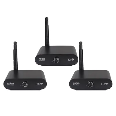 MEASY AU2410R2 802.11a / n 2,4 GHz Draadloze Audiozender 100 m Ontvanger Set (1 Zender + 1 Ontvanger) Dubbele Volumebeheersing