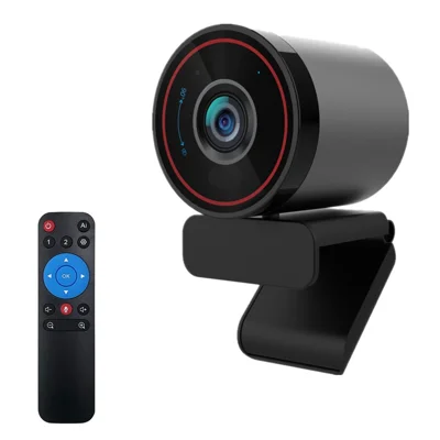 L52 4K Ultra HD Webcam Autofocus 3X Zoom Computer Webcam for Video Conference - Black