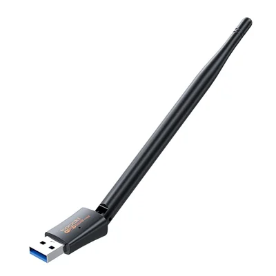 TOOCKI TB07 Adaptador USB WiFi 6 de 900 Mbps, Tarjeta de Red Inalámbrica con Bluetooth 5.4, sin Necesidad de Controladores, con Antena de Alta Ganancia