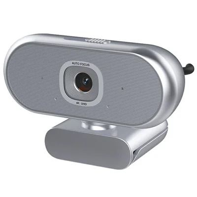 L60 Webcam USB 4K, Fotocamera con Autofocus Senza Driver, Alta Definizione per Riunioni e Streaming - Argento