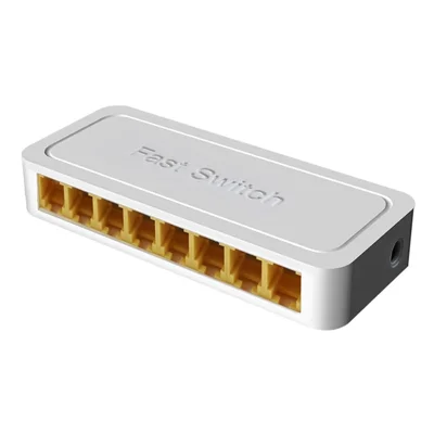 8-Port 10 / 100M Mini Ethernet Switch IP178G Chipset Plug and Play 1 to 8 Network Splitter Hub - EU Plug