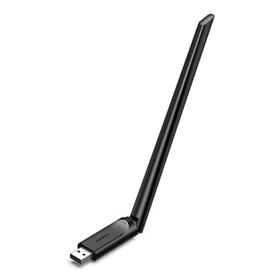 UGREEN CM763-35265 AX900 Adaptador USB WiFi6, Banda Dual 2.4G / 5G, Tarjeta de Red Inalámbrica con Antena Externa de 6dBi - Negro