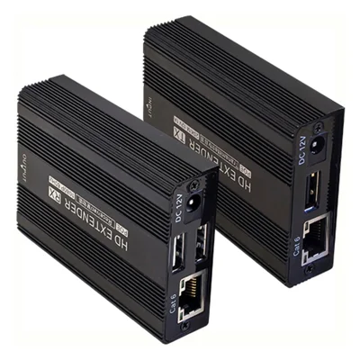 ET1815 150m Ethernet Cable KVM HD Extender for Remote Control (1 Transmitter+1 Receiver) - EU Plug