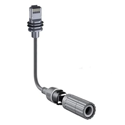 Cable de Extensión Ethernet para Starlink Gen 3 / Mini / Standard 4, Adaptador Impermeable IP68 RJ45 1,2 Gbps - Gris