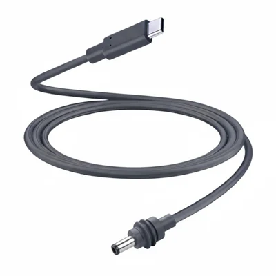 1 m / 3,3 ft DC5521 auf USB-C Stromkabel für Starlink Mini / Mini X 20AWG 20 V IP68 wasserdichtes Ladekabel mit PD – Grau