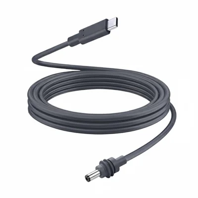 3 m / 10 ft DC5521 auf USB-C Stromkabel für Starlink Mini / Mini X 20AWG 20 V IP68 wasserdichtes Ladekabel mit PD – Grau