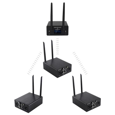 AU680AR3 1 передатчик + 3 приёмника Беспроводная аудиосистема передатчика и приёмника UHF XLR 100 м — вилка США