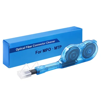 A-M600 Fiber Optic Connector Cleaner 180 Degree Rotating Anti-Static Resin MPO / MTP Cleaning Pen - Blue