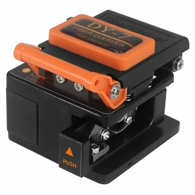 DY-7 Fiber Cleaver 23-Facet Tungsten Steel Blade 3 in 1 Fixture LED Light - Black+Orange