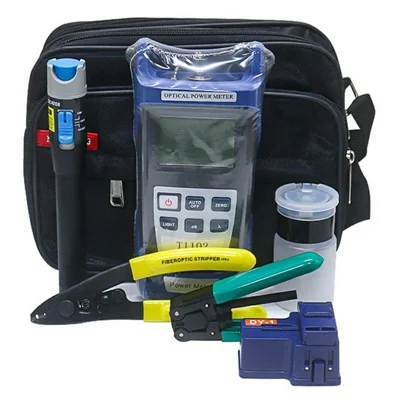 FTTH Fiber Optic Tool Kit Optical Power Meter 5km Visual Fault Locator with Storage Bag (without Battery)