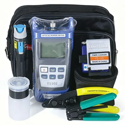 FTTH Fiber Optic Tool Kit with Optical Power Meter and Visual Fault Locator for Cold Splicing (without Battery)