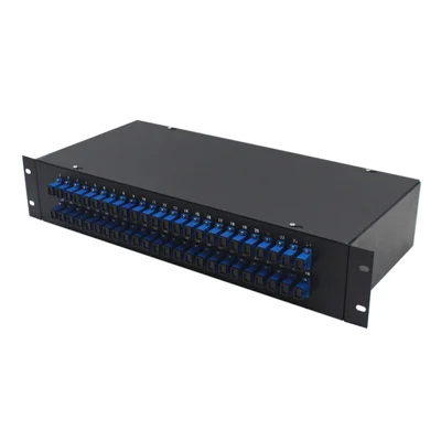 48-Port SC Fiber Optic Termination Box 0.6-0.8mm Cold Rolled Steel Wall Mount Splice Enclosure - Black