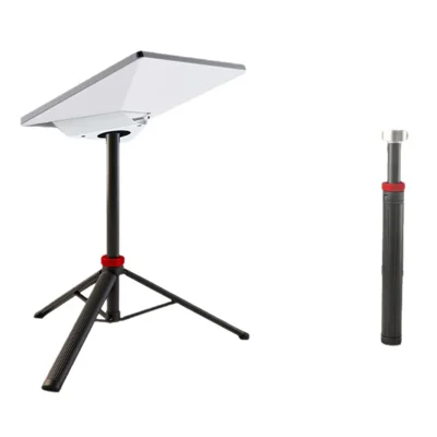 DZZH140 For Starlink Mini 2 / Mini Portable Tripod Stand 360° Rotatable Aluminum Alloy Foldable Outdoor Support Base - Black