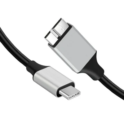 1m Type-C 3.0 to Micro B Male to Male Mobile Hard Disk Adapter Cable PVC Wire