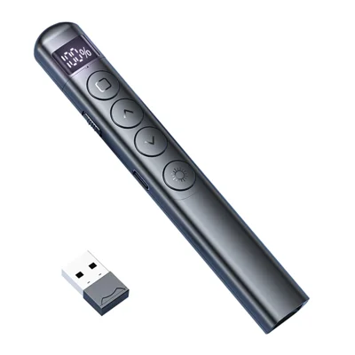 S7 Wireless PPT Remote Laser Pointer Powerpoint Office Presentation Page Turning Clicker - Black