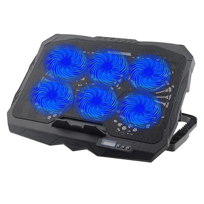 A6 Ergonomic Laptop Cooling Stand Height Adjustable Notebook Cooler with 6 Fans
