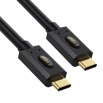 كابل USB4 طراز C إلى C بطول 1 متر، 40 جيجابت في الثانية، متوافق مع Thunderbolt ويدعم فيديو 8K وشحن سريع بقدرة 240 واط