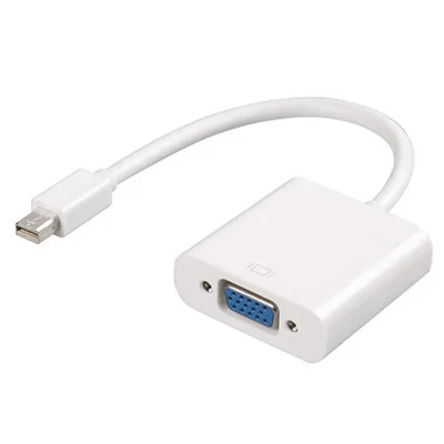 Mini DisplayPort to VGA Adapter for MacBook Pro / Air / iMac to Monitors Projectors TVs - White