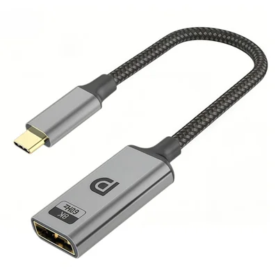 20cm USB-C Male to DisplayPort 1.4 Female Adapter Cable CYDP2119 Chip 8K / 60Hz HD Video Cord