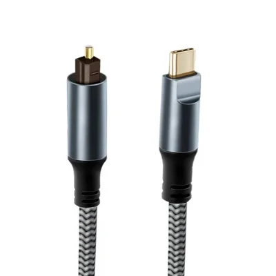 1.2m USB-C Male to TOSLINK Optical Male Cable SPDIF Format Digital Optical Audio Wire for AV Receiver DAC