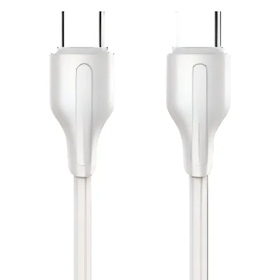 LDNIO LC121-C 1m USB-C to USB-C Cable 65W PD  /  QC Fast Charging Data Cord for Huawei Xiaomi Honor - White