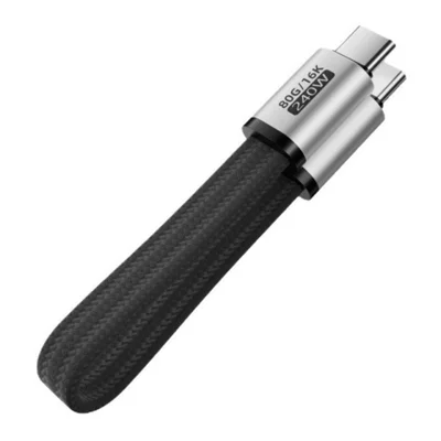 MG-FW-CC-01 USB-C to USB-C Cable PD 240W Fast Charging 80Gbps Data Transfer 18cm Magnetic Flat Braided