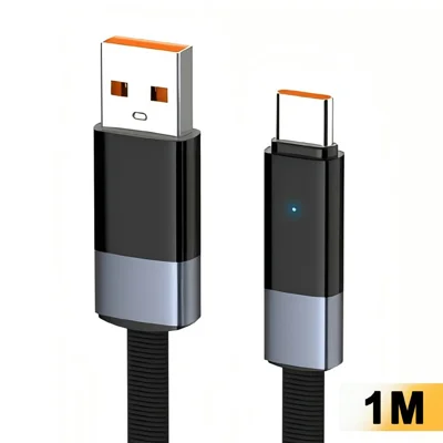 LDNIO LS241-C 1m USB-A to Type-C Cable 30W Fast Charging Auto Power Off LED Indicator for Android Phone Tablet