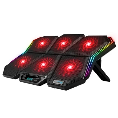 COOLCOLD Ice Magic 6 Laptop Cooling Base RGB Light Height Adjustable Notebook Cooler Stand