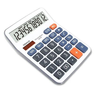 OSALO OS-5M Solar / Battery Dual Power Large Screen 12 Digit ABS Calculator Office School Calculator