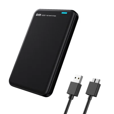 HD001 2.5 Inch External Hard Drive Enclosure 5Gbps High Speed Transfer USB 3.0 to SATA 3.0 HDD SSD Case - Black