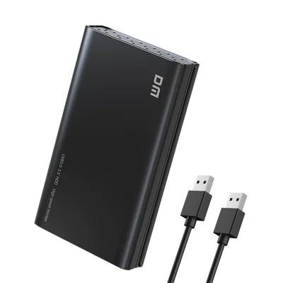 HD035 3.5 Inch USB3.0 SATA External Hard Drive Enclosure for HDD SSD up to 16TB - Black