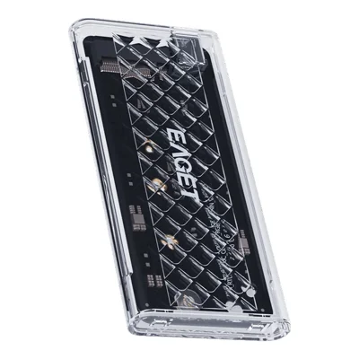 EAGET SE160D M.2 NVME SATA Enclosure Transparent USB 3.2 10Gbps Dual Protocol SSD Hard Drive Case for 2230  /  2242  /  2260  /  2280