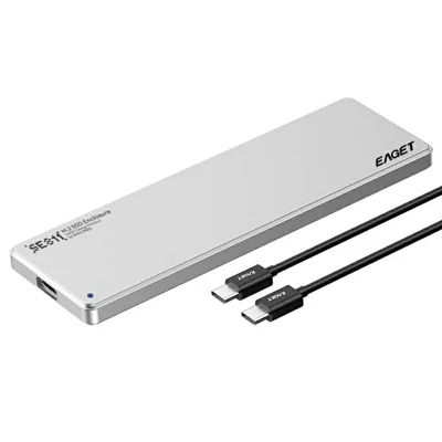 EAGET SE811N M.2 NVMe SSD-enclosure Type-C 10 Gbps, ydre harddiskdæse i aluminiumslegering, understøtter op til 8 TB