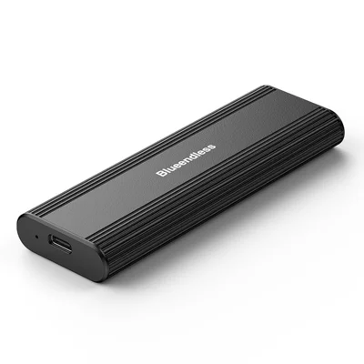 BLUEENDLESS DM2821SN Boîtier M.2 SSD Double Protocole NVMe SATA USB 3.2 Gen2 10Gbps Boîtier Disque Dur Externe Refroidissement Passif - Noir