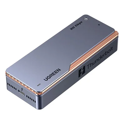 UGREEN D705 45789 80 Gbps M.2 NVMe SSD-behuizing, aluminiumlegering, Thunderbolt 5/4 en USB4, ondersteunt 8 TB SSD, koeling met PWM-turboventilator