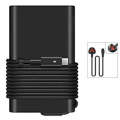 Para adaptador de energia de laptop Dell de 65W com interface Type-C - Plugue UK